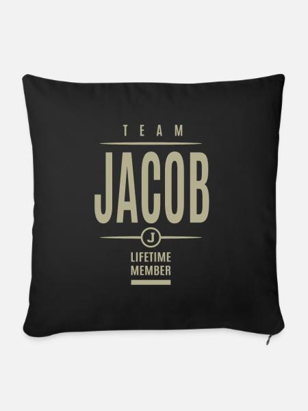 Team Jacob - Sofakissenbezug 45 x 45 cm - Schwarz