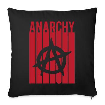 anarchy t shirt design Anarchy anarchy anarki - Sofa pillowcase 17,3'' x 17,3'' (45 x 45 cm) - black - Front