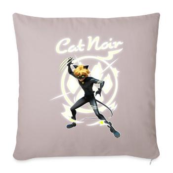 Miraculous Cat Noir Superhero Pose - Sofa pillowcase 17,3'' x 17,3'' (45 x 45 cm) - light taupe - Front