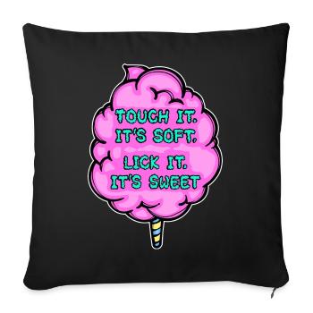 Sweets Sugar Sweet Tooth Délicieuse Déclaration - Housse de coussin décorative 45 x 45 cm - noir - Devant