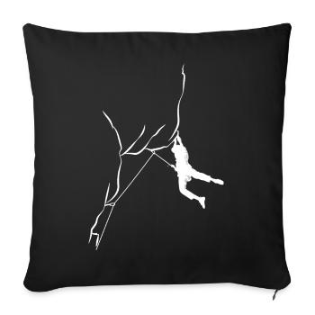 Rochers d’escalade vintage - Housse de coussin décorative 45 x 45 cm - noir - Devant