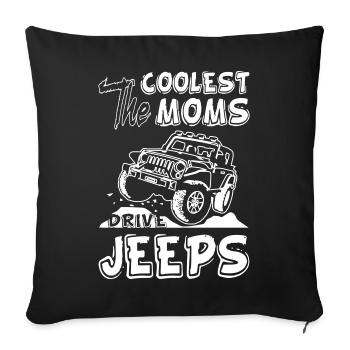 The Coolest Dads Drive Jeeps - Sofakissenbezug 45 x 45 cm - Schwarz - Vorne