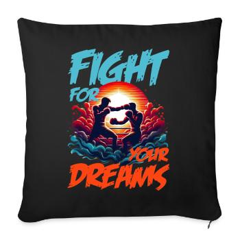 Épreuve de boxe épique : combattez pour vos rêves ! - Housse de coussin décorative 45 x 45 cm - noir - Devant