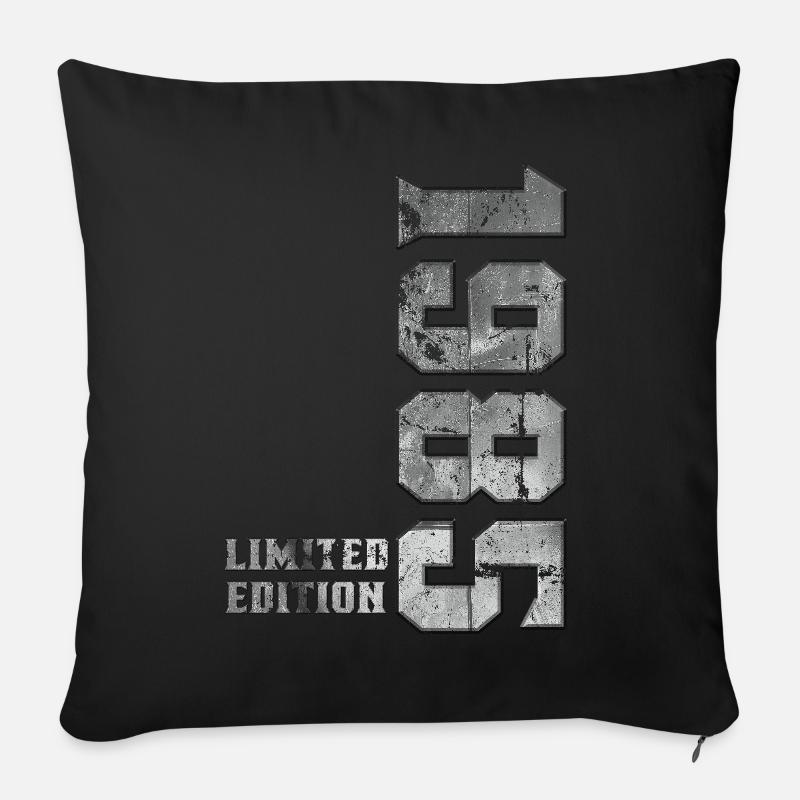 1985 Vintage Edition Limitée - Housse de coussin décorative 45 x 45 cm - noir