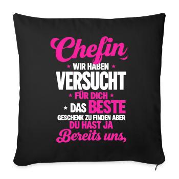 Patron que nous avons essayé de trouver - Housse de coussin décorative 45 x 45 cm - noir - Devant