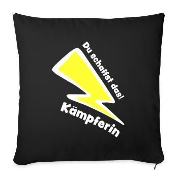 Tu peux le faire! Combattante - Lucky Charm Girl - Housse de coussin décorative 45 x 45 cm - noir - Devant