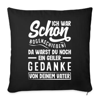 Bogenschießen Bogenschütze Geschenk - Sofakissenbezug 45 x 45 cm - Schwarz - Vorne