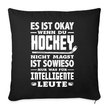 Funny Hockey Hockey Player Gift - Sofa pillowcase 17,3'' x 17,3'' (45 x 45 cm) - black - Front