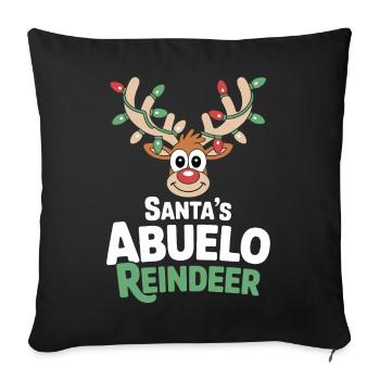 Santa's Abuelo Reindeer - Sofa pillowcase 17,3'' x 17,3'' (45 x 45 cm) - black - Front