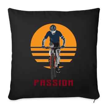 Bike - Sofakissenbezug 45 x 45 cm - Schwarz - Vorne