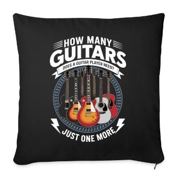 Guitarist Guitar - Sofa pillowcase 17,3'' x 17,3'' (45 x 45 cm) - black - Front