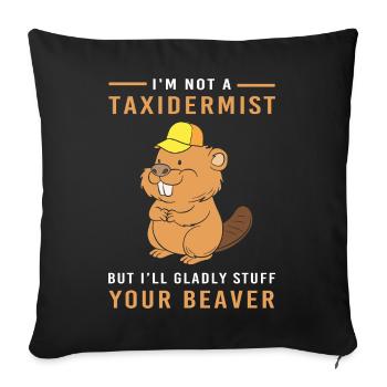 taxidermy - Sofa pillowcase 17,3'' x 17,3'' (45 x 45 cm) - black - Front