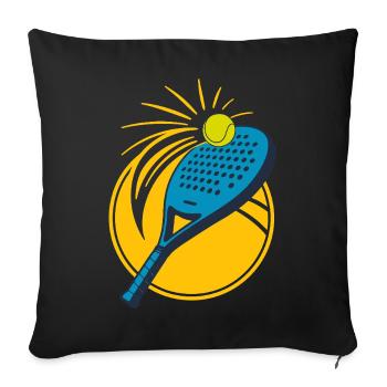 Conception de la Powerball de Padel Tennis - Housse de coussin décorative 45 x 45 cm - noir - Devant