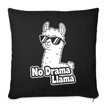 Lunettes de soleil No Drama Llama - Housse de coussin décorative 45 x 45 cm - noir - Devant