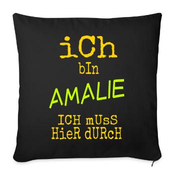 Amalie Amalie - Sofa pillowcase 17,3'' x 17,3'' (45 x 45 cm) - black - Front