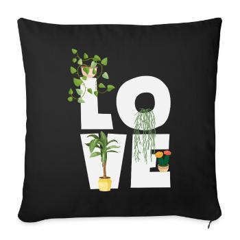 Garden & Plant Lovers Gifts - Sofa pillowcase 17,3'' x 17,3'' (45 x 45 cm) - black - Front