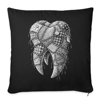 dent - Housse de coussin décorative 45 x 45 cm - noir - Devant