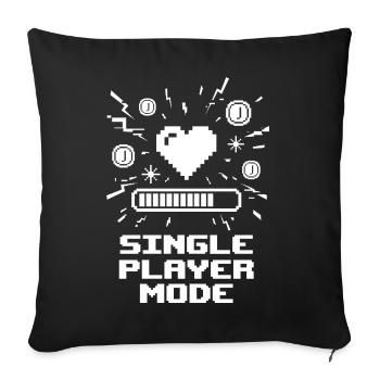 Single Player Mode Gamer Heart - Sofa pillowcase 17,3'' x 17,3'' (45 x 45 cm) - black - Front