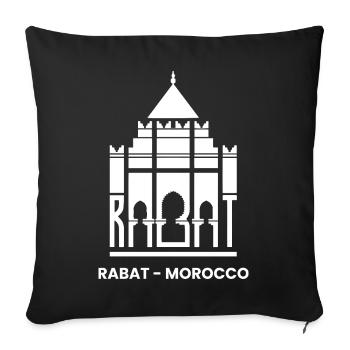Rabat, Maroc, Capital Tour, Touristes, Marocains - Housse de coussin décorative 45 x 45 cm - noir - Devant