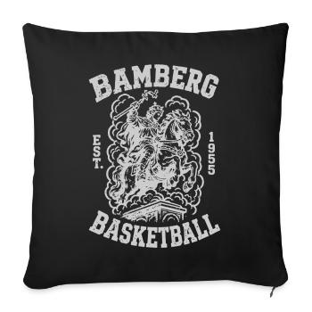 Bamberg Basket-ball fondé en 1955 Vintage Design - Housse de coussin décorative 45 x 45 cm - noir - Devant