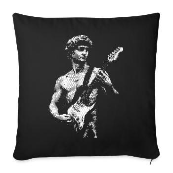 David Statue Michelangelo playing Guitar - Sofa pillowcase 17,3'' x 17,3'' (45 x 45 cm) - black - Front
