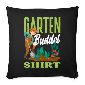 Jardinier creuseur de jardin - Housse de coussin décorative 45 x 45 cm - noir - Devant