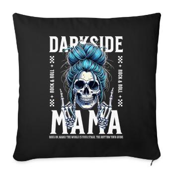 Crâne de Maman Côté Obscur - Housse de coussin décorative 45 x 45 cm - noir - Devant