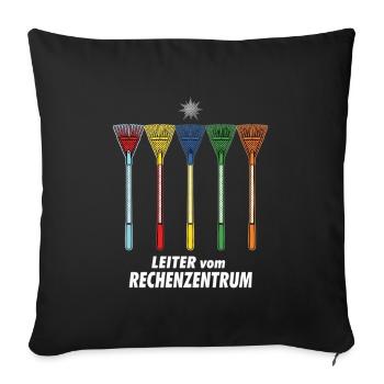 Leiter vom Rechenzentrum Gartenoutfit Gartenarbeit - Sofakissenbezug 45 x 45 cm - Schwarz - Vorne