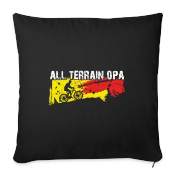 All Terrain Opa fährt über Stock und Stein - Sofakissenbezug 45 x 45 cm - Schwarz - Vorne