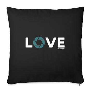 Photographer Photograph Focus Lens - Sofa pillowcase 17,3'' x 17,3'' (45 x 45 cm) - black - Front