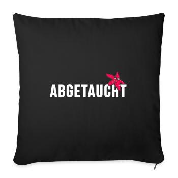 diving diver dived apnea diving school - Sofa pillowcase 17,3'' x 17,3'' (45 x 45 cm) - black - Front