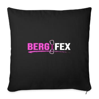 Bergfex Mountaineer Randonnée alpiniste en montagne - Housse de coussin décorative 45 x 45 cm - noir - Devant