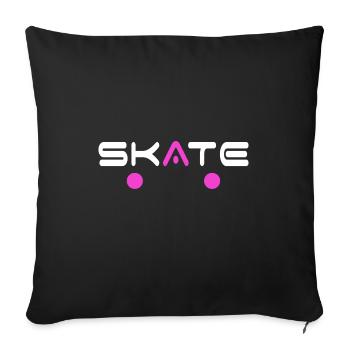 skate skateboarder skate-board halfpipe SK8 deck - Sofakissenbezug 45 x 45 cm - Schwarz - Vorne