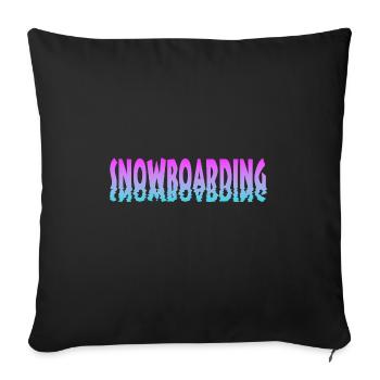 snowboarding - Sofakissenbezug 45 x 45 cm - Schwarz - Vorne