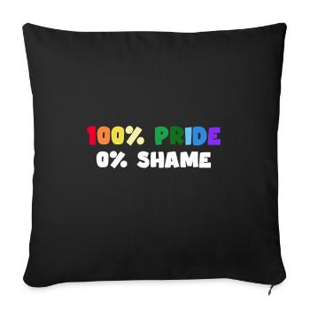 pride party people lgbt "no shame" - Sofakissenbezug 45 x 45 cm - Schwarz - Vorne