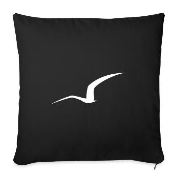 Seagull Silhouette - Sofa pillowcase 17,3'' x 17,3'' (45 x 45 cm) - black - Front