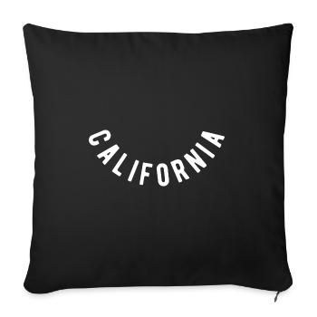 Californie - Housse de coussin décorative 45 x 45 cm - noir - Devant