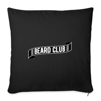 Beard Club - Sofa pillowcase 17,3'' x 17,3'' (45 x 45 cm) - black - Front