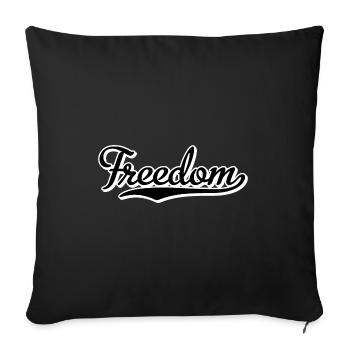 Freedom - Sofa pillowcase 17,3'' x 17,3'' (45 x 45 cm) - black - Front