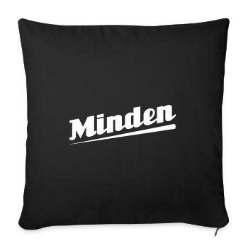 Minden - Textdesign mit Stadtnamen - Sofakissenbezug 45 x 45 cm - Schwarz - Vorne