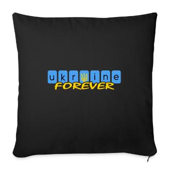 L’UKRAINE soutient Kiev slava ukraini donbass - Housse de coussin décorative 45 x 45 cm - noir - Devant