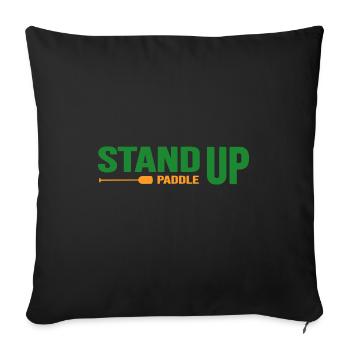 stand up paddle SUP paddle stand up paddleboard - Sofa pillowcase 17,3'' x 17,3'' (45 x 45 cm) - black - Front