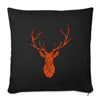 Polygon Hirsch - Housse de coussin décorative 45 x 45 cm - noir - Devant