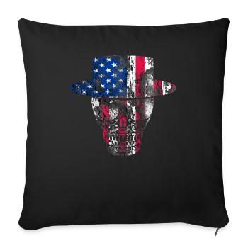 USA Tshirt Cool Patriot Gift - Housse de coussin décorative 45 x 45 cm - noir - Devant