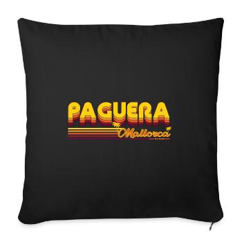 Paguera Summery Mallorca Holiday Design - Sofa pillowcase 17,3'' x 17,3'' (45 x 45 cm) - black - Front