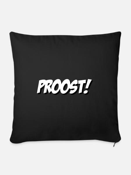 Prost! - Sofakissenbezug 45 x 45 cm - Schwarz