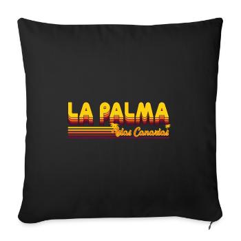 Île de La Palma des îles Canaries - Housse de coussin décorative 45 x 45 cm - noir - Devant