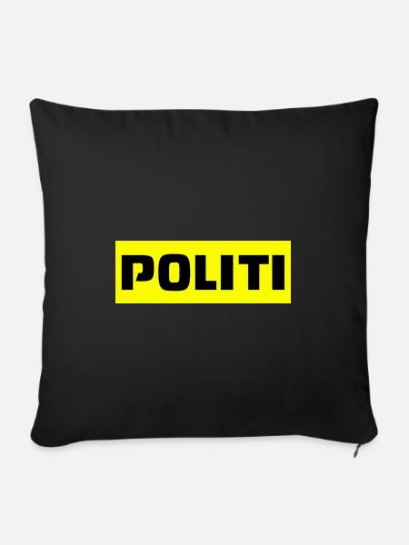 Polis - Pudebetræk 45 x 45 cm - sort