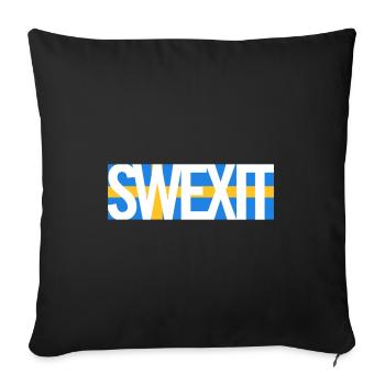 SWEXIT - Housse de coussin décorative 45 x 45 cm - noir - Devant