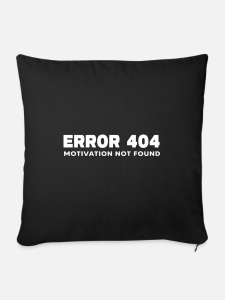 nerd coder server download error 404 - Sofakissenbezug 45 x 45 cm - Schwarz